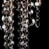 VidaXL Plafonnier Métal Blanc Perles Cristal Lustre Lumière Lampe Suspension 241382