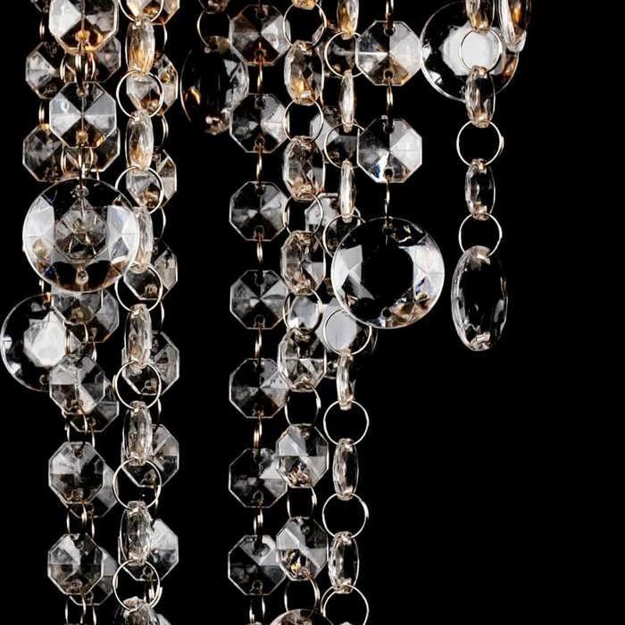 VidaXL Plafonnier Métal Blanc Perles Cristal Lustre Lumière Lampe Suspension 241382