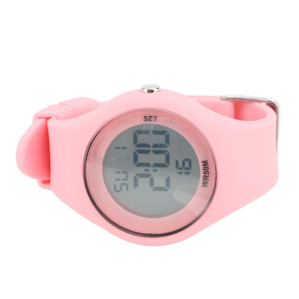 Barn Digital Klocka Vattentålig Alarm Stoppur EL Bakgrundsbelysning Stegräknare Kalender Kronograf