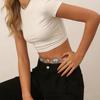 Retro Ethnic Style Waist Chain, Metal Geometric Turquoise Belt, Body Chain, Waist Accessories