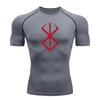 Compression T-shirt for Men Elastic Tight Workout Sportswear Short-sleeved High Elasticity Gym Bodybuilding Quick-drying Sweatshirt Top