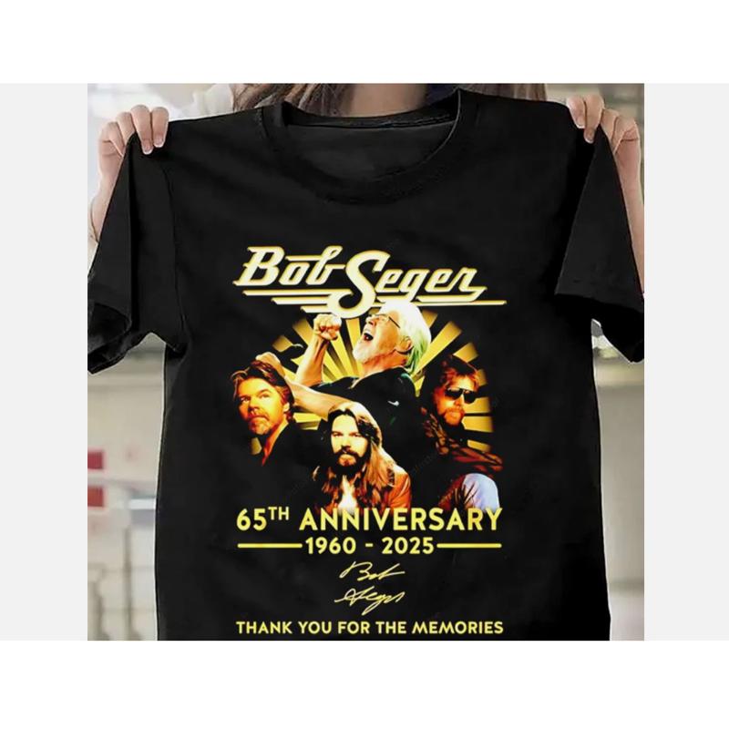 Bob Seger 65° anniversario 1960 2025 grazie per i ricordi Maglietta