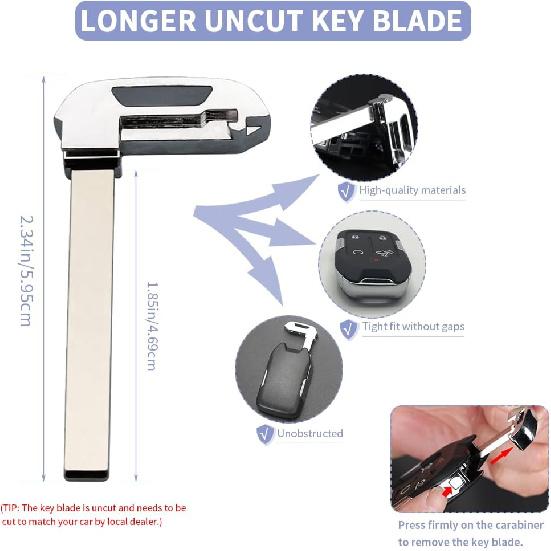 Key Fob Shell Case Replacement Fits for Chevy Silverado     and GMC Sierra 1500 2500HD 3500HD 5 Button Keyless Entry Remote Control Smart Car Key Fob