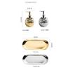 Distributeur de savon doré de luxe avec poignée à pression, distributeur en céramique, argent avec plateau en acier inoxydable, accessoire de salle de bains