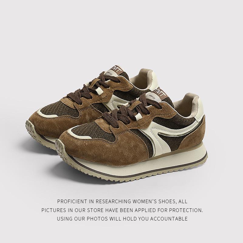 ThickSoled German Training Forrest Gump Shoes Women'S Winter White Play Casual Feet Small Sports Shoes Fashionable And Versatile