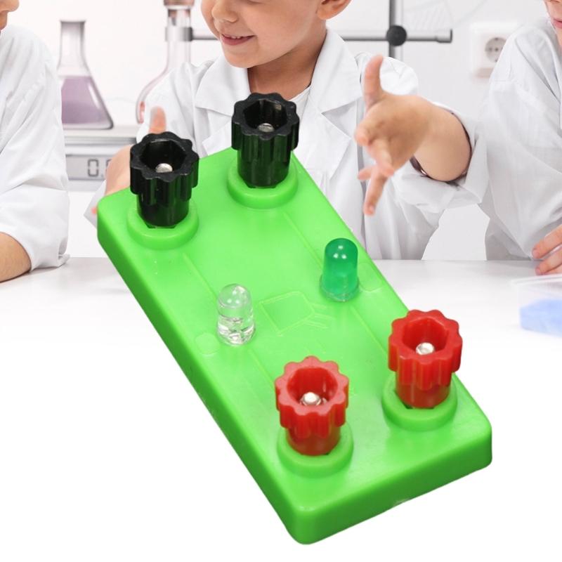 LED Light Emitting Diodes Experiment Device Physics Electricity Experiment Equipment with LED Light Bulb for Student