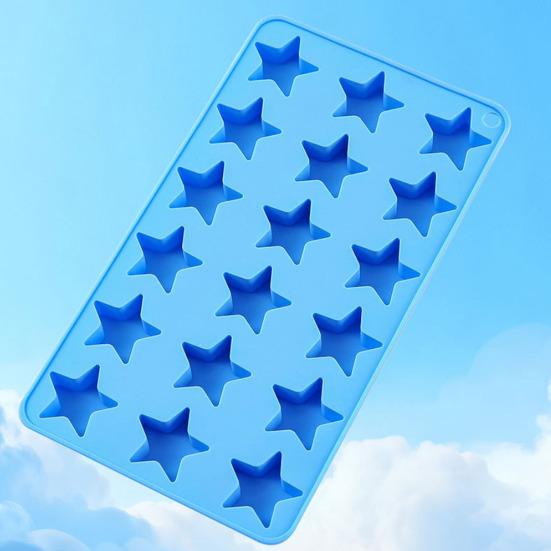Star-Shaped Ice Cube Tray Food-Grade Silicone Ice Mold for Chocolate Candy Easy-Release Heat-Resistant Baking Tool for Home Party
