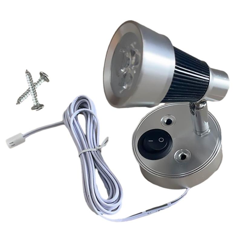 12V Reading Light RV Wall Lamp White LED 3500K RV Camper Bedside Spotlight Motorhome Accessories For Car Caravan Boat