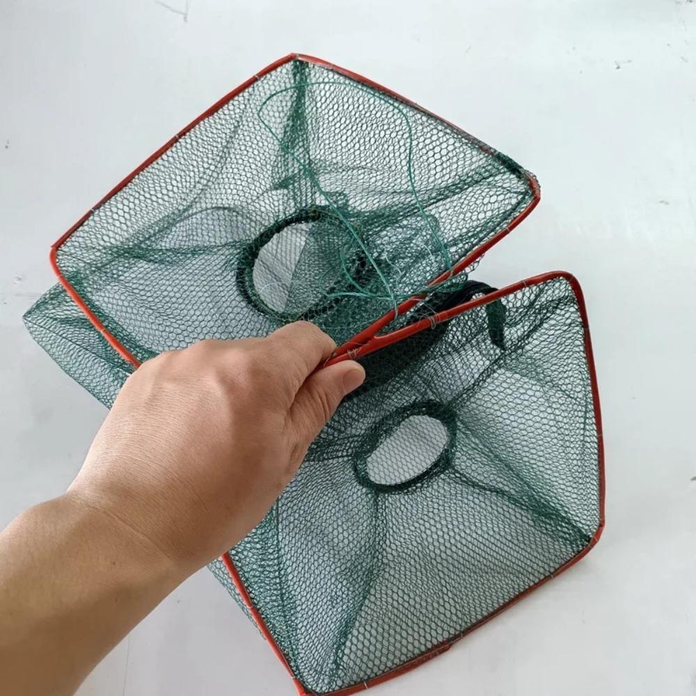 Rectangular Fish Trap Net Nylon Mesh Dip Net Cage Portable Fishing Net for Crab Shrimp Crayfish