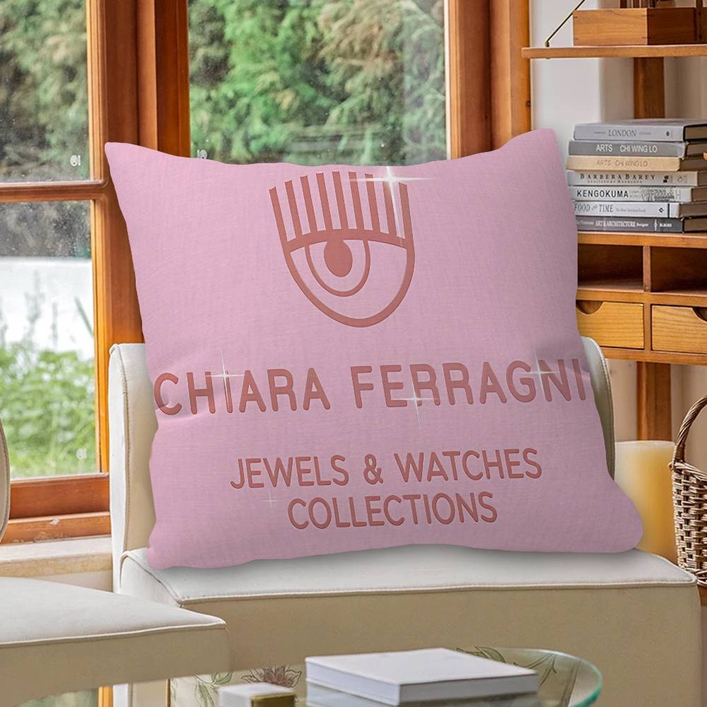 Fashion C-Chiara F-Ferragni Cushion Cover Car Throw Pillow Case For Sofa Car Christmas Gift 40x40cm 45x45cm