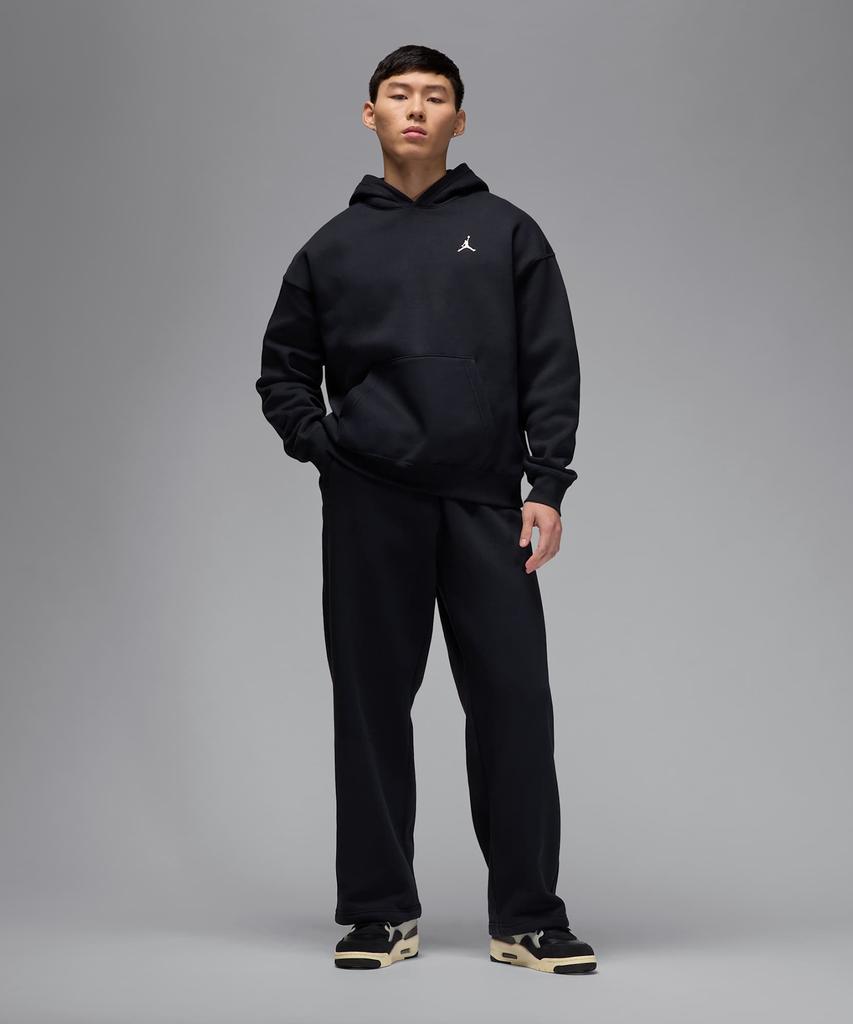 Nike Jordan Brooklyn Fleece Oversized Open Hem Pants M - Black:Sale / Ib7238-010