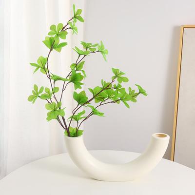 Vase Versatile Arc-Shaped Decorative Vase Bedroom Floral Arrangement Vessel Living Room Home Office Decor
