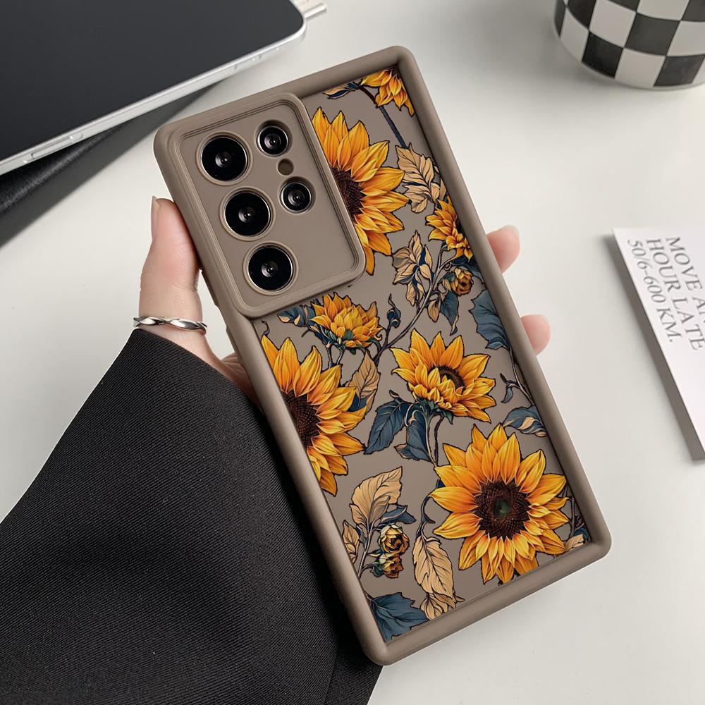 Soft TPU Case For Samsung A55 5G S25 Ultra S24 FE A54 A16 A15 A53 A35 A34 A14 A13 A06 A05 A05s A33 A25 S23 S22 Plus Flower Cover