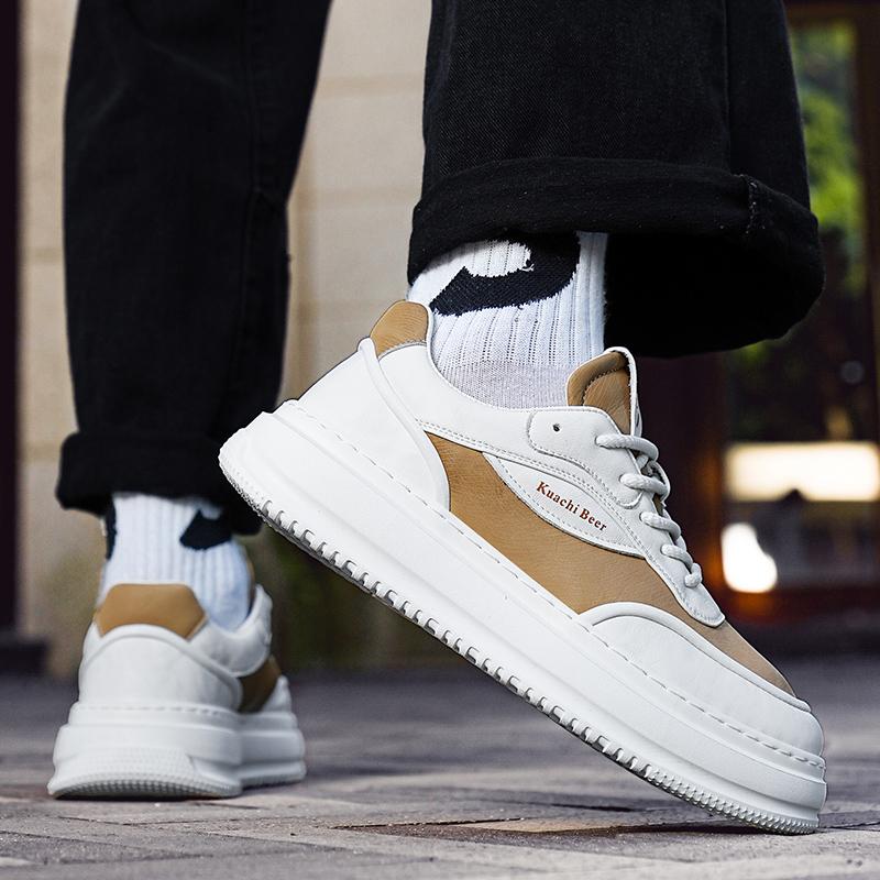 Мода2024 Высокое Качество Мужские Повседневные Кожаные Туфли Модные На Шнуровке — фото 6