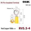 OLKWL Pre-Insulated Copper RV Ring Terminals
