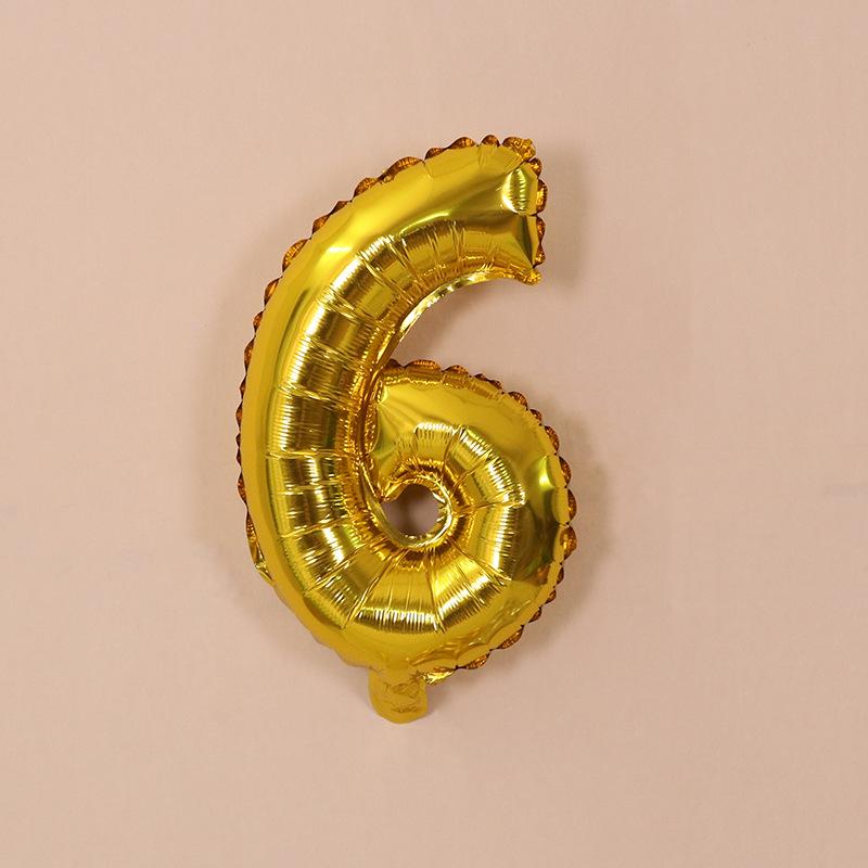 Silver & Gold 16-inch Number Balloons (0-9) - Popular Wedding Decoration & Street Vendor Item