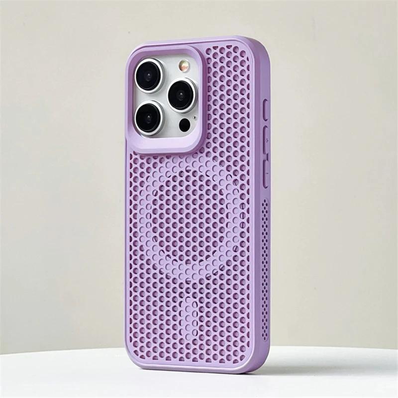 Heat Dissipation Hole For Case For For Iphone 17 16 1 14 Plus 13 12 Pro Max Magnetic Wireless Charge PC Hard Cover