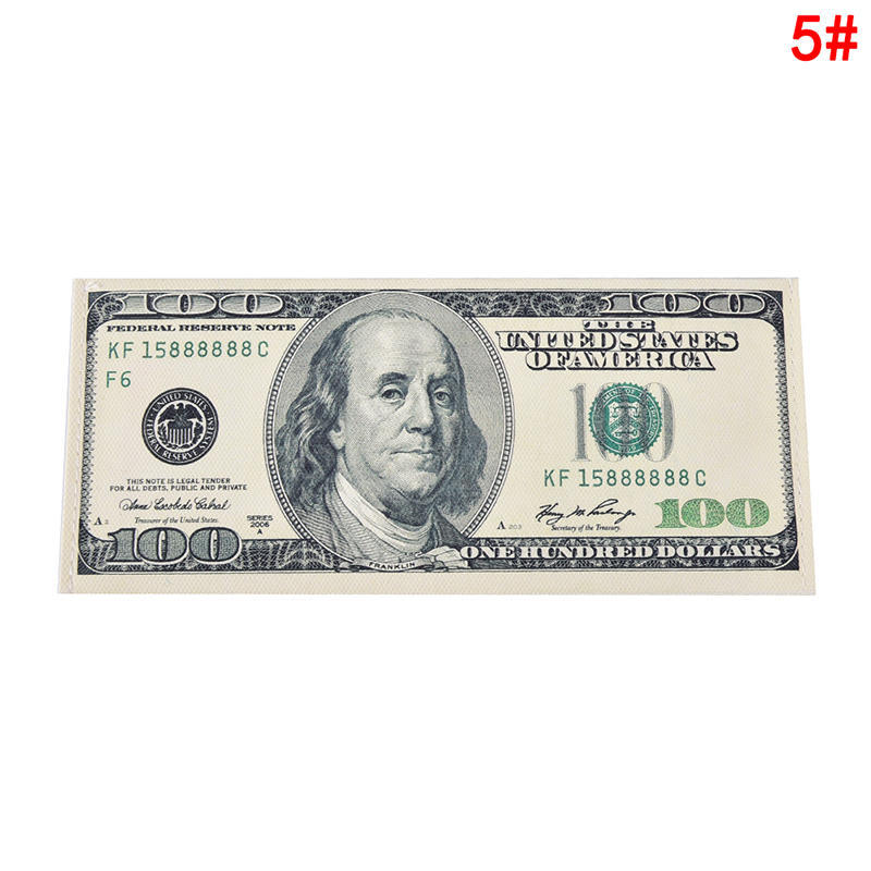 Chic Unisex Mens Womens Währung Notes Muster Pfund Dollar Euro Geldbörse