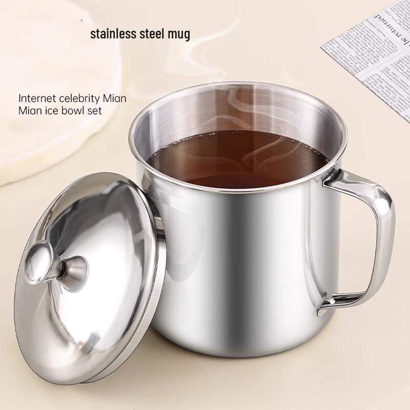 Homeglen 304 Stainless Steel Mug with Lid and Handle