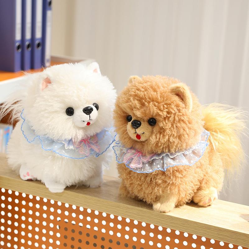 Cute Pomeranian doll plush toy puppy dog doll children accompany soothing rag doll birthday gift