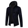 Pull à capuche pour homme, veste décontractée en tricot à carreaux, empilée et épaissie, nouveau cardigan d'automne et d'hiver