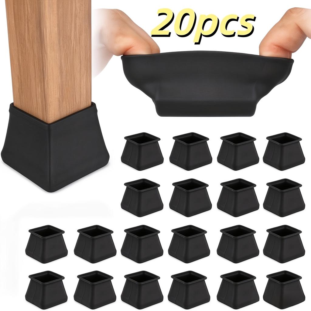 Large Thick Silicone Pads for Table/Chair Legs – Non-Slip, Floor-Protecting, Easy to Apply (20)