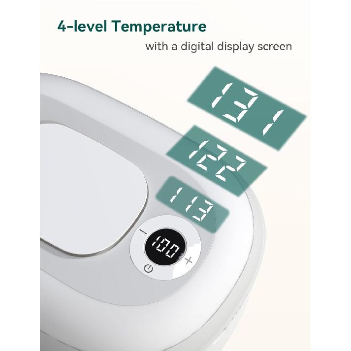 Babelio Baby Wipe Warmer and Wet Wipes Dispenser | Large Capacity Wipes Warmer for Babies with Night Light | Top Even Heating, 4-Level Temperature