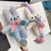 Cute Cartoon Rabbit Plush Phone Chain Handmade Beaded 3D Candy Phone Case Strap Adorable Keychain Pendant