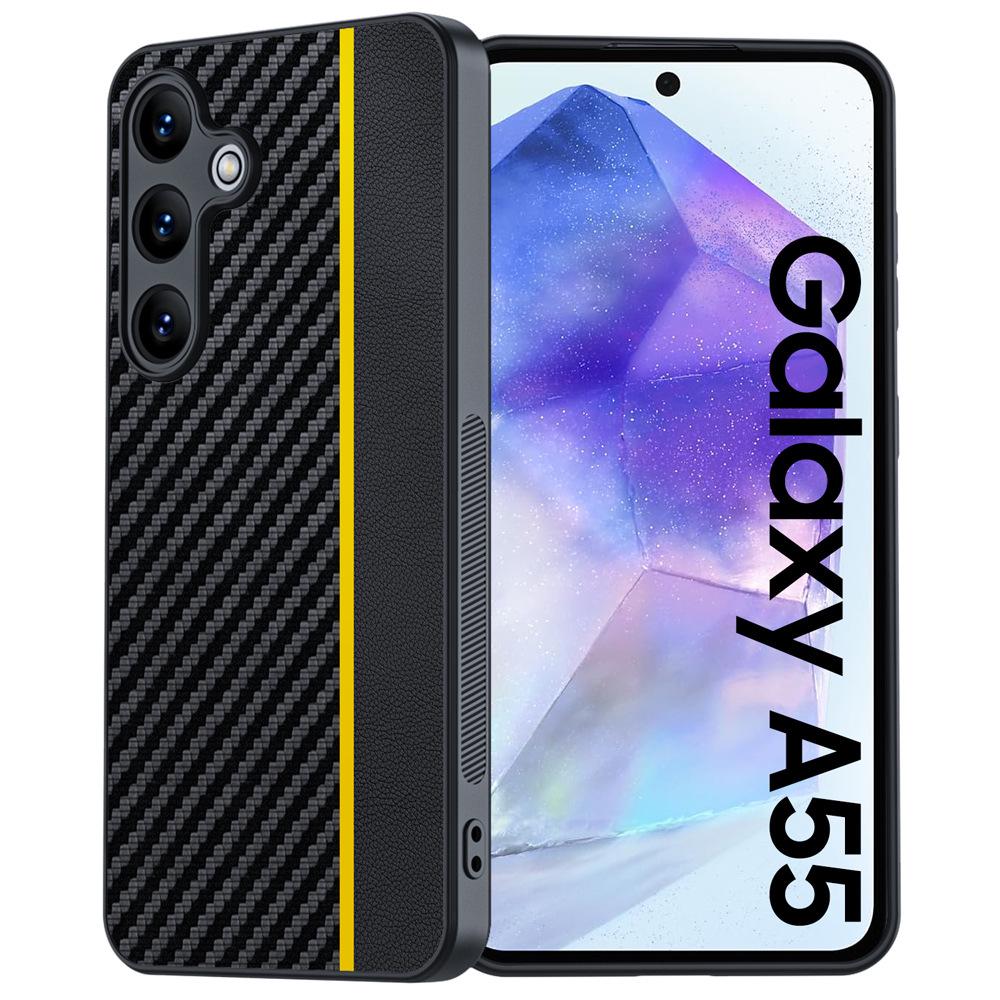 Samsung Galaxy A54/A55 Kevlar Carbon Fiber Leather Protective Case