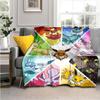 Cartoon Pokemon Flannel Throw Blanket Children and Adults Gift Fashion Cute Pikachu Fluffy Blanket for Bed Sofa Travel Camping