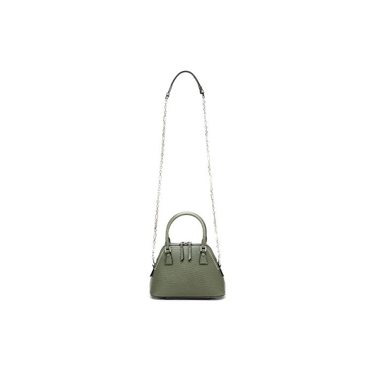 Maison Margiela 5AC Four Stitch Digital Logo Multi-Use Pebbled Leather Chain Shell Shoulder Bag Women shoulder bag Light-Green S56WG0081P4348T7166