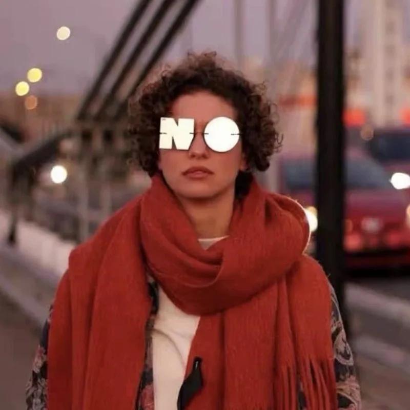 No Rimless Vintage Punk Irregular Sunglasses Women For Men Luxury Brand Designer Sun Glasses Popular Hip Hop Oversized Shades