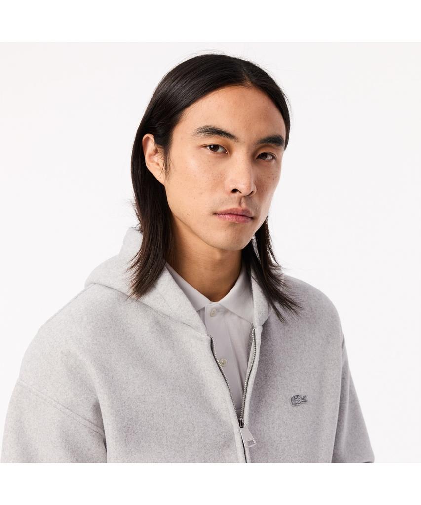 Lacoste Men'S Flannel Zip-Up Hoodie Sh4106-54N Cca