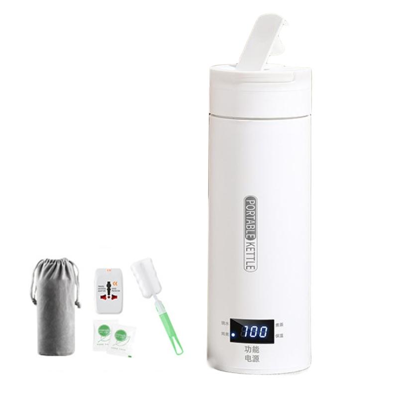 Portable Electric Kettles 500ML Tea Kettle Mini Travel Boil Water Stewable Keep