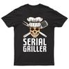 Serial Griller Herren T-Shirt BBQ Distressed Design Lustiges Grill-T-Shirt Top