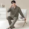 Men's Pajamas Men's Autumn 1011 New Modal Cotton Long-sleeved Large Size Fashion Simple Loungewear Autumn and Winter