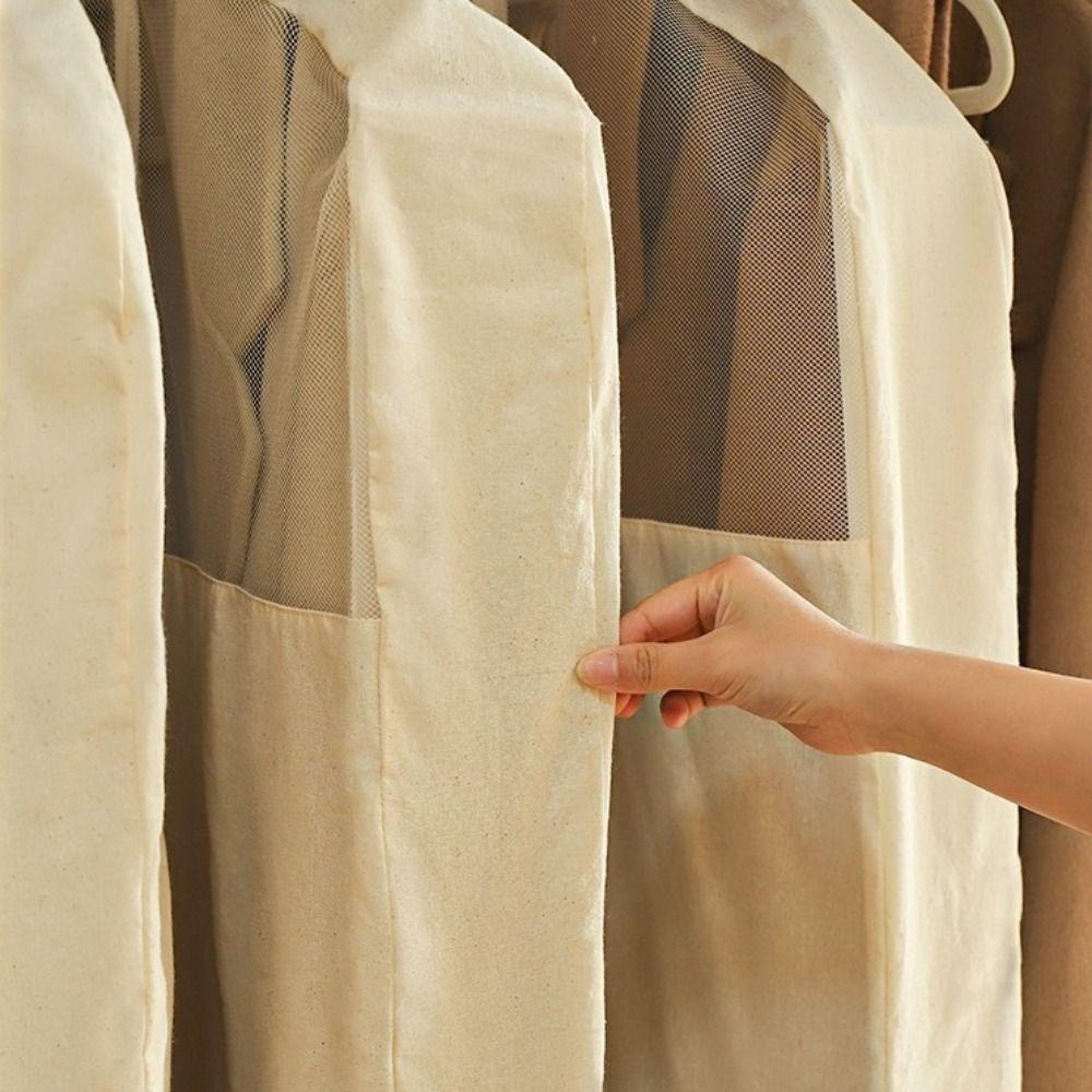Visible Clothes Dust Cover Thickened Suit Cover Storage Bag Protective Suit Coat Dress Cover Women