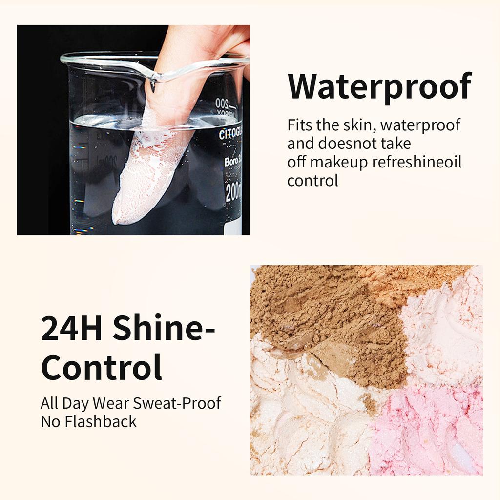 Private Label Face Makeup Translucent Loose Powder Custom Logo 5 Colors Natural Oil-Control Waterproof Mineral Setting Powder