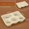 Degradable Corn Starch 5-Compartment Meal Box with Lid