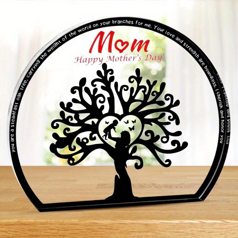 

Tree Shaped Mom Keepsake - Engraved 3x4 Inch Gift for Special Occasions чистый