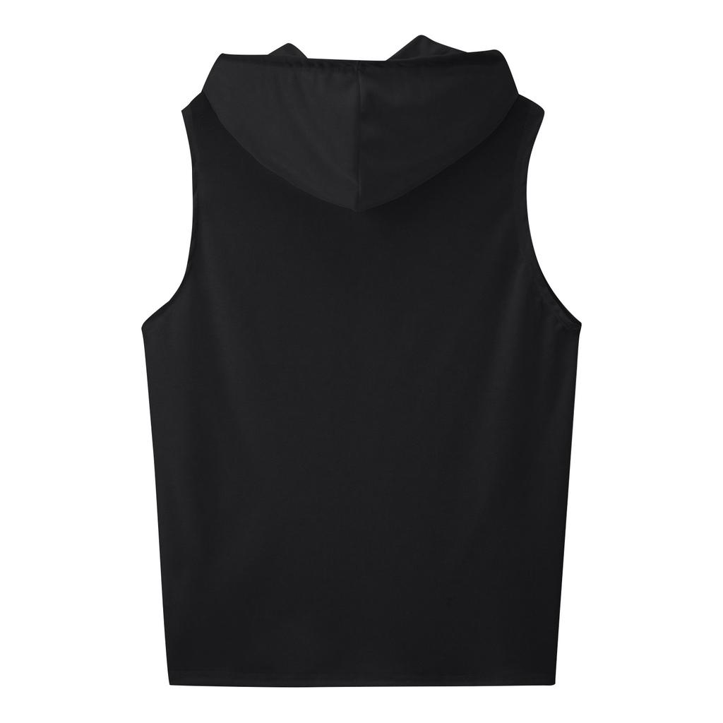 Men's Summer Casual Hooded Pocket Vest Vest Sports Sleeveless Shirt