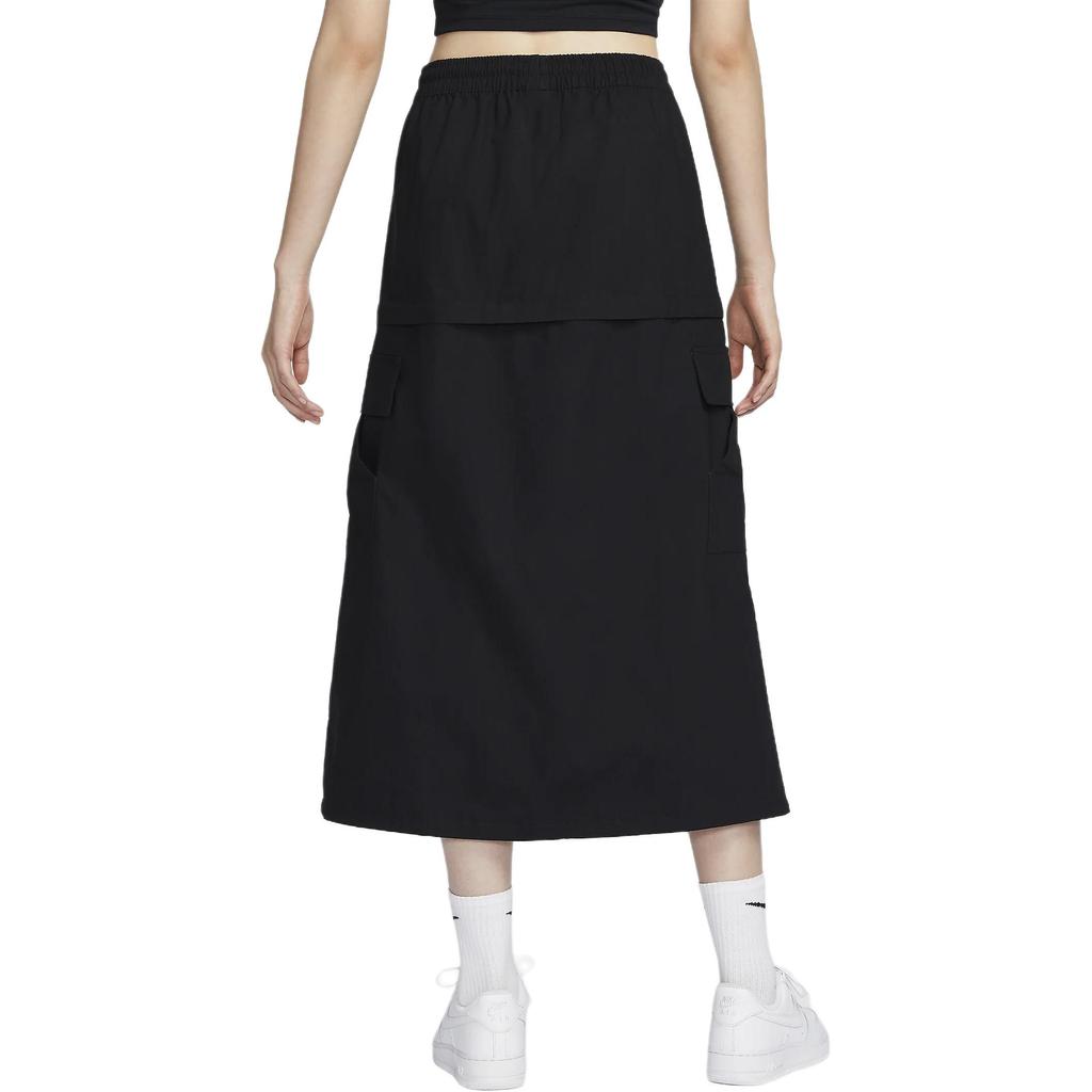 (WMNS) Nike Sportswear Essential Mid-Rise Woven Cargo Midi Skirt Asia Sizing 'Black' Women's FV7504-010