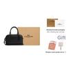 Coach Umhängetasche 19 Buchstaben-Logo Leder Bowlingtasche Damen Handtaschen Schwarz CT776-JIBLK