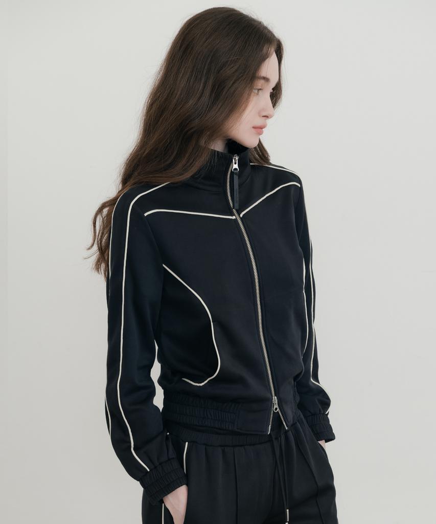 Ssin And Lee (W) Nuage Lounge Jersey Jacket Black
