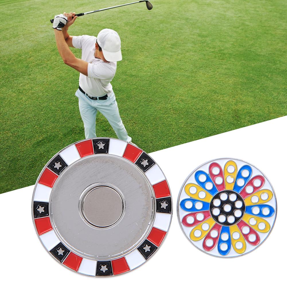 Zinc Alloy Compact Golf Ball Marker Magnetic Hat Clip Lightweight Cap Clamp Gift Supplies