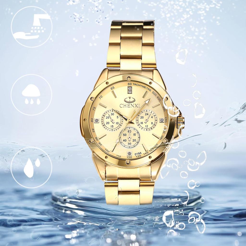 Edelstahl Wasserdicht Gold Analoganzeige Quarz Kleine Sekunde Dekoration Niedlich Freizeit Business Modeaccessoire Geburtstag Jubiläum Weihnachten