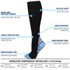 1 Pair Compression Socks 20-30 Mmhg - Men & Women - Running, Nurses, Shin Splints, Flight, Travel