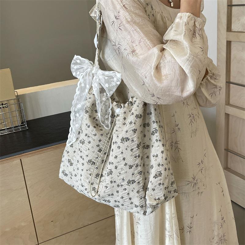 Сумка через плечо Женская большая сумка с цветочным принтом Сумка через плечо чёрный — фото 6