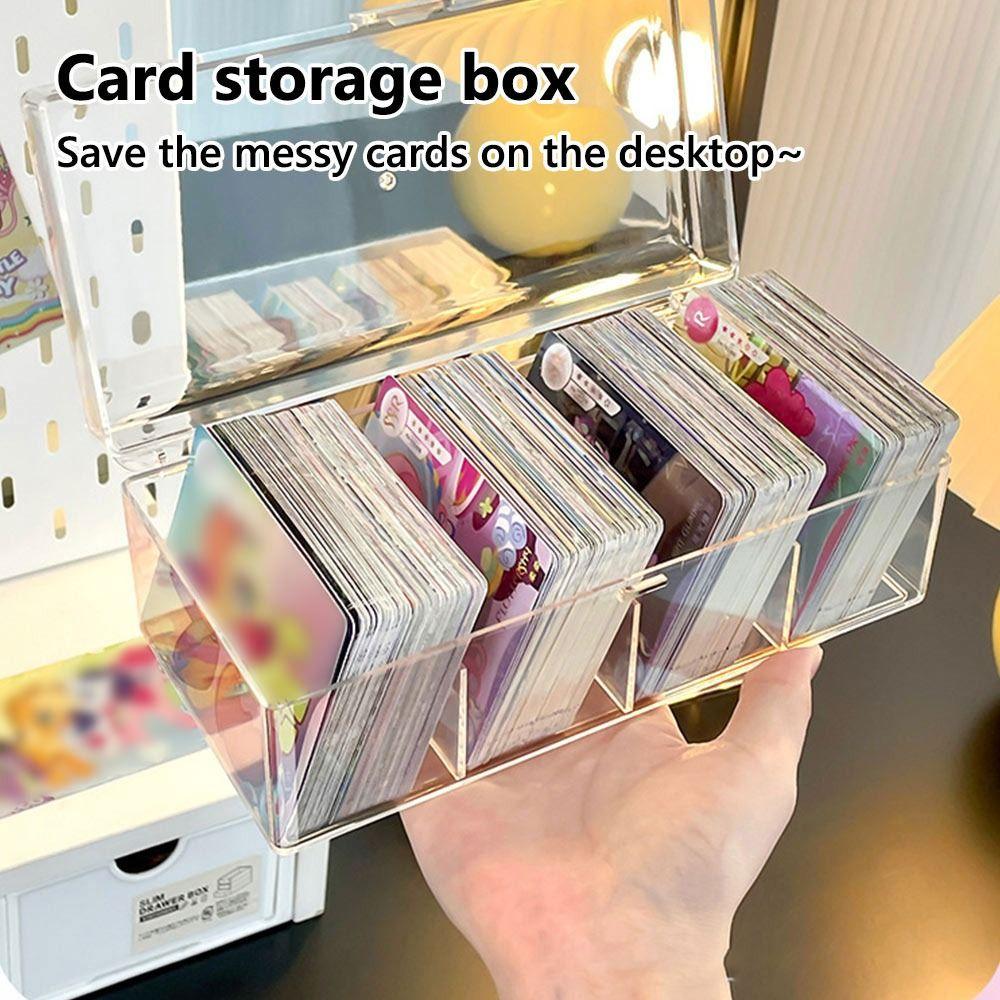Acrylic Card Display Box Transparent Blind Box Korean Storage Box  Kpop Photocard
