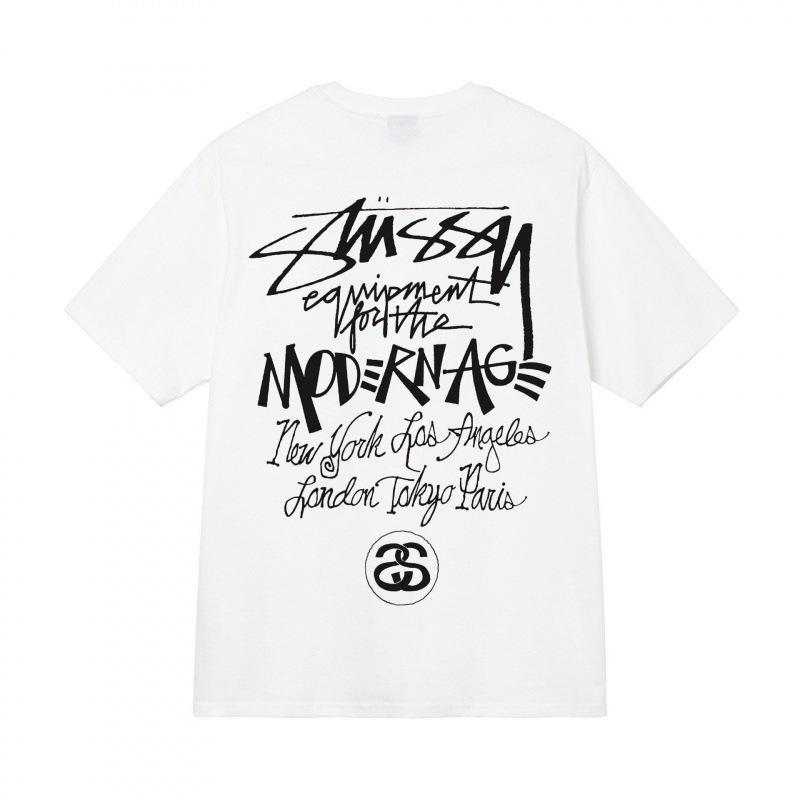 Grenzüberschreitende europäische und amerikanische Trendmarken, eine Vielzahl bedruckter Herren- und Damen-Kurzarm-T-Shirts, 220 Gramm lockere Streetwear-T-Shirts